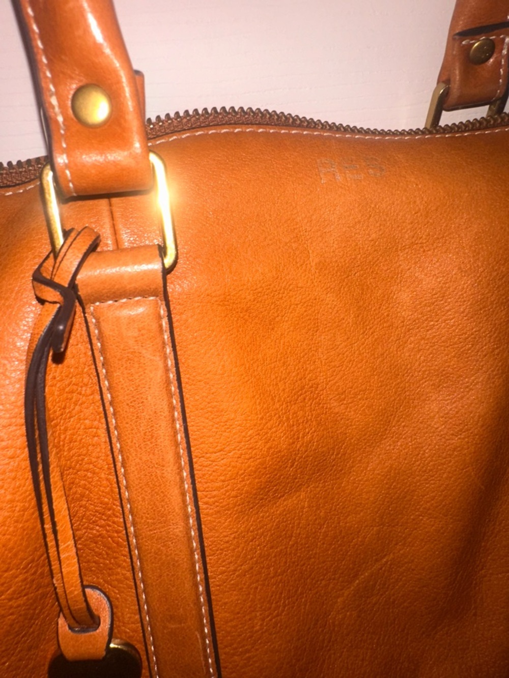 Fossil Kendall Satchel Large Rare Like New Leather Y2K Speedy Style Purse - Picture 12 of 13